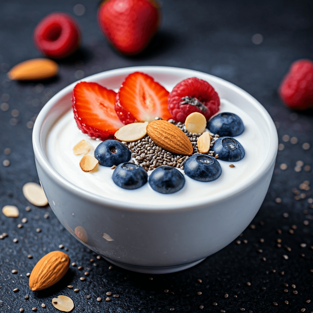 Greek Yogurt with Honey and Fruits