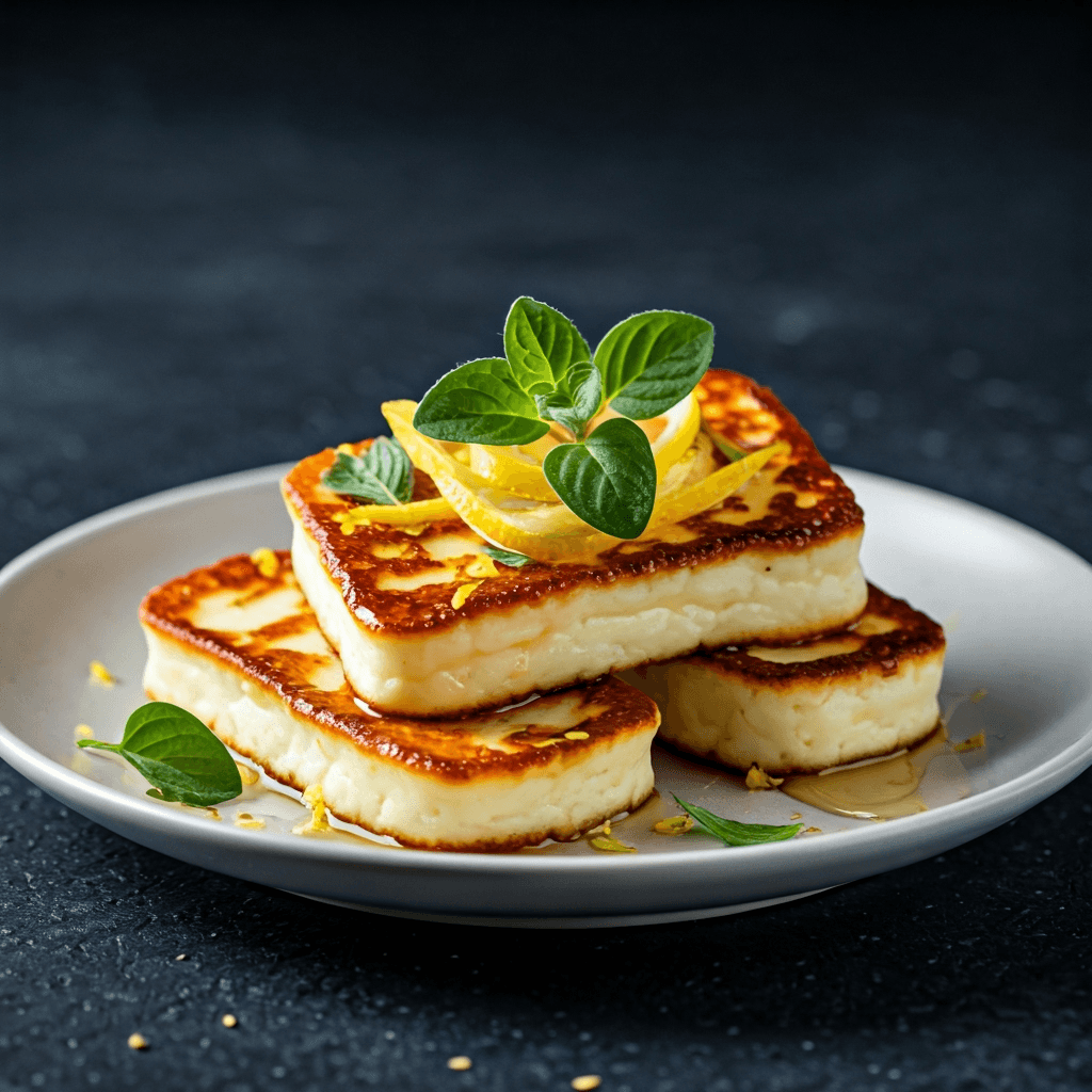 Fried Halloumi with Honey
